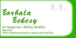 borbala bekesy business card