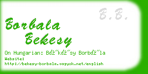 borbala bekesy business card